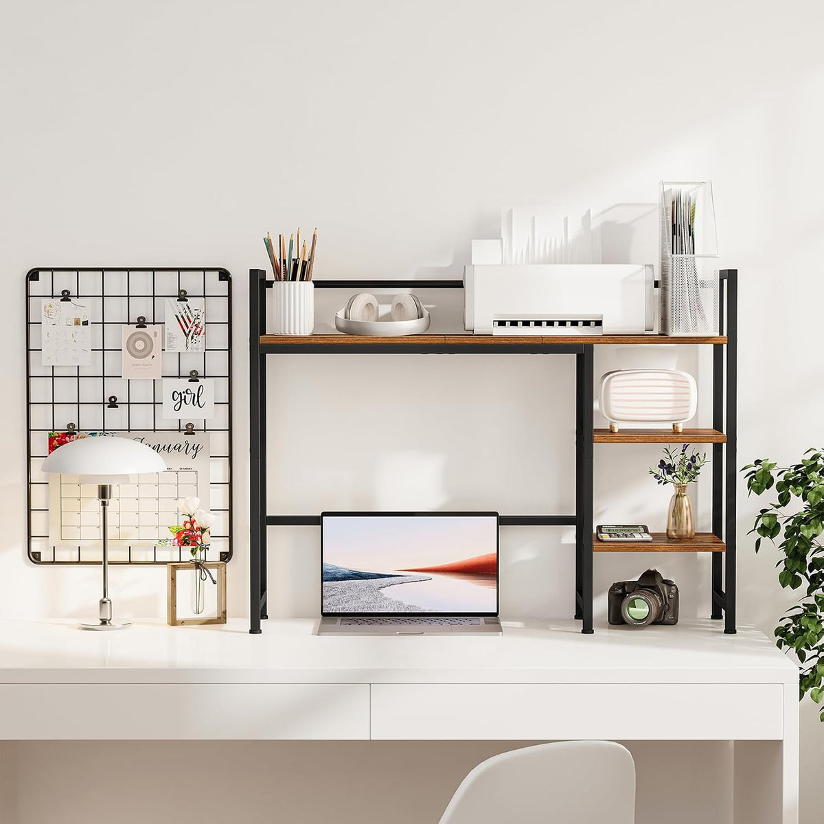 Wood and Metal Desktop Shelf - view 2