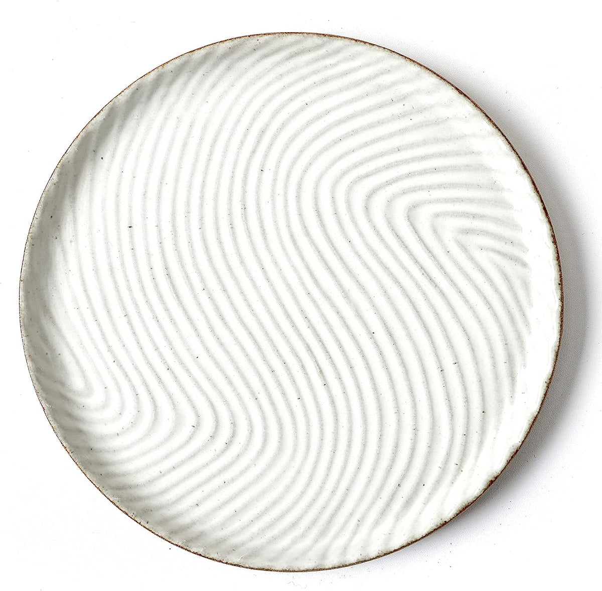 White Textured Round Tray - view 4