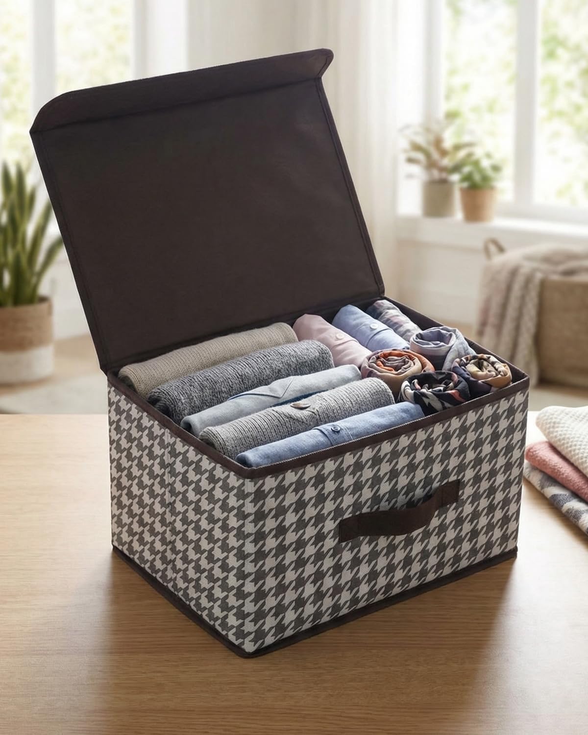 Houndstooth Lidded Storage Box - view 2