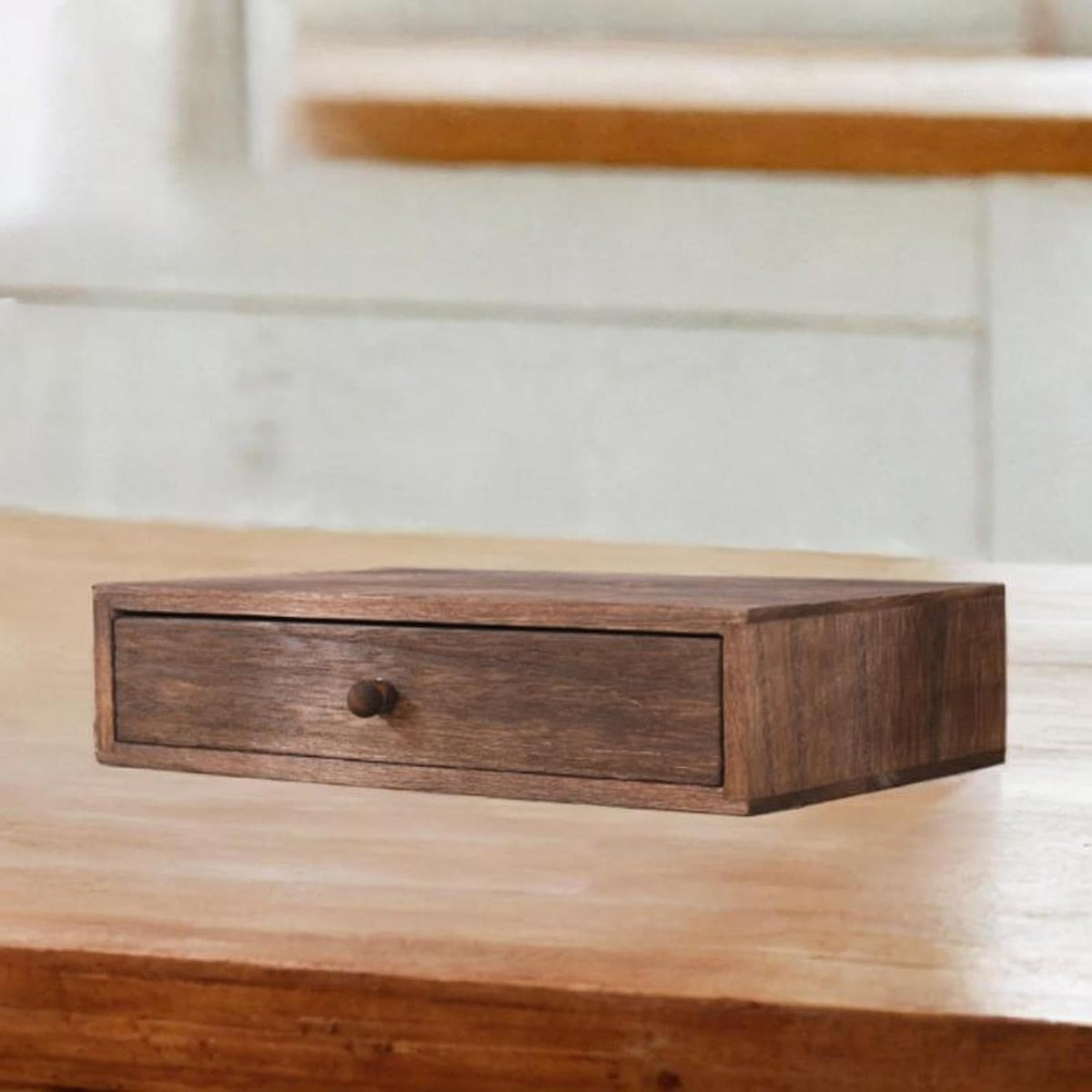Walnut Desktop Storage Drawer - view 3