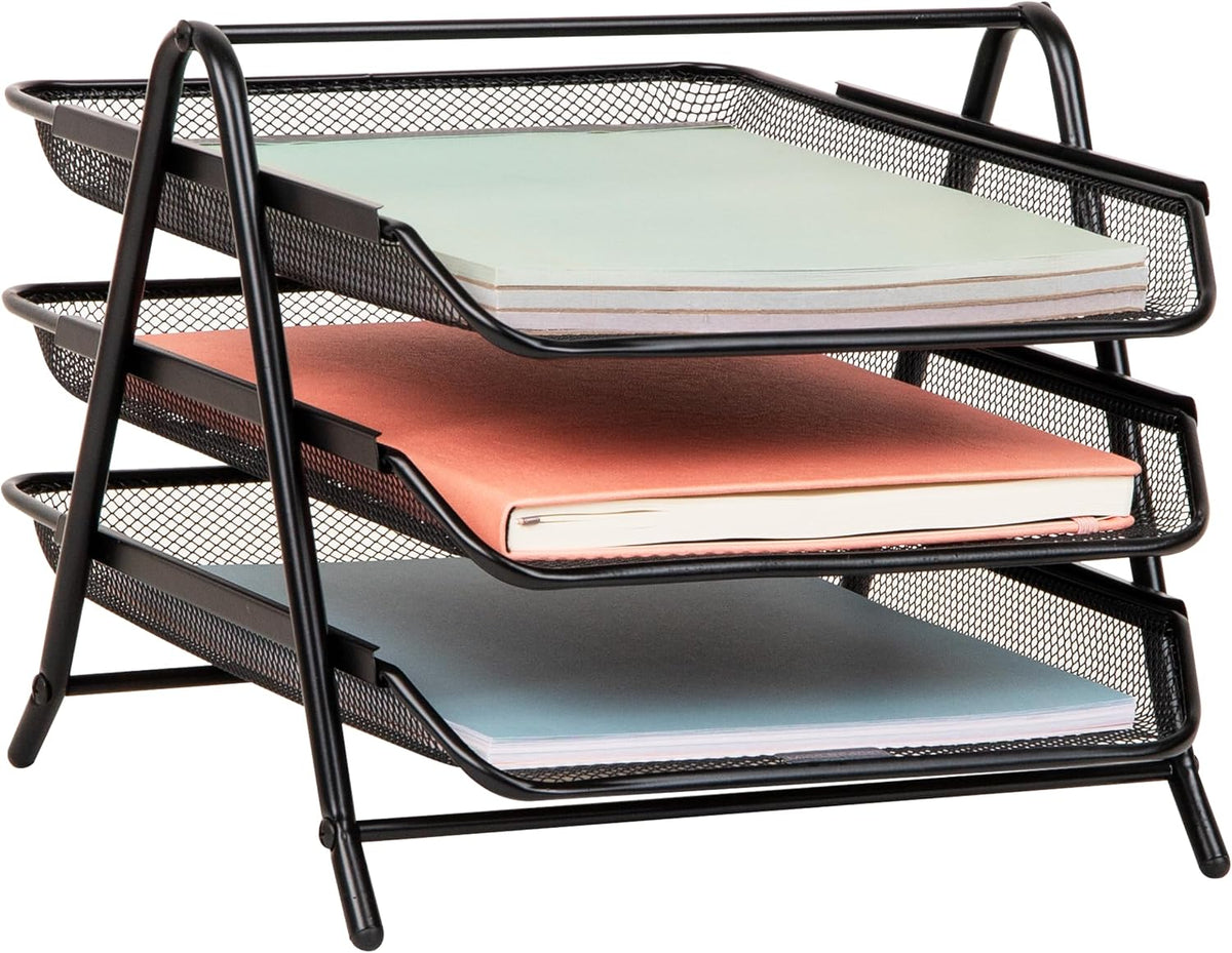 Three-Tier Mesh Paper Organizer - view 2