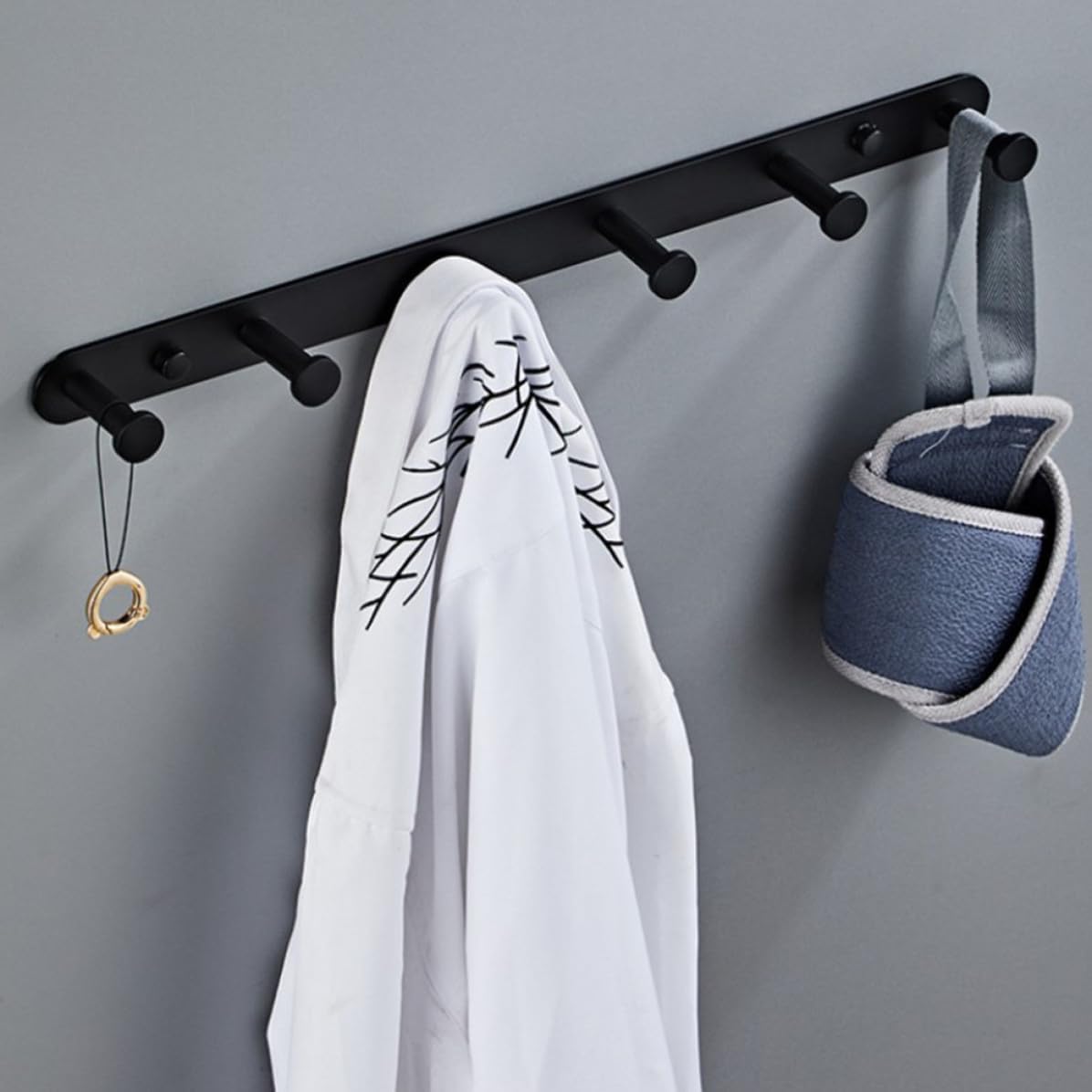 Long Black Hook Rail - view 2