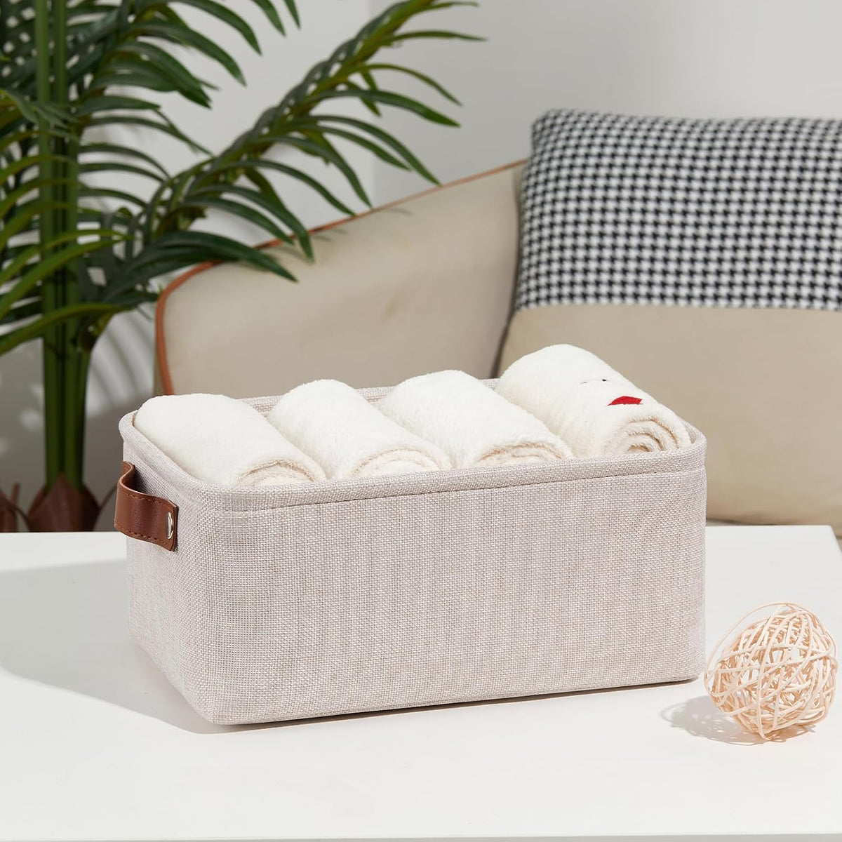 Cream Open Fabric Storage Bin - view 2