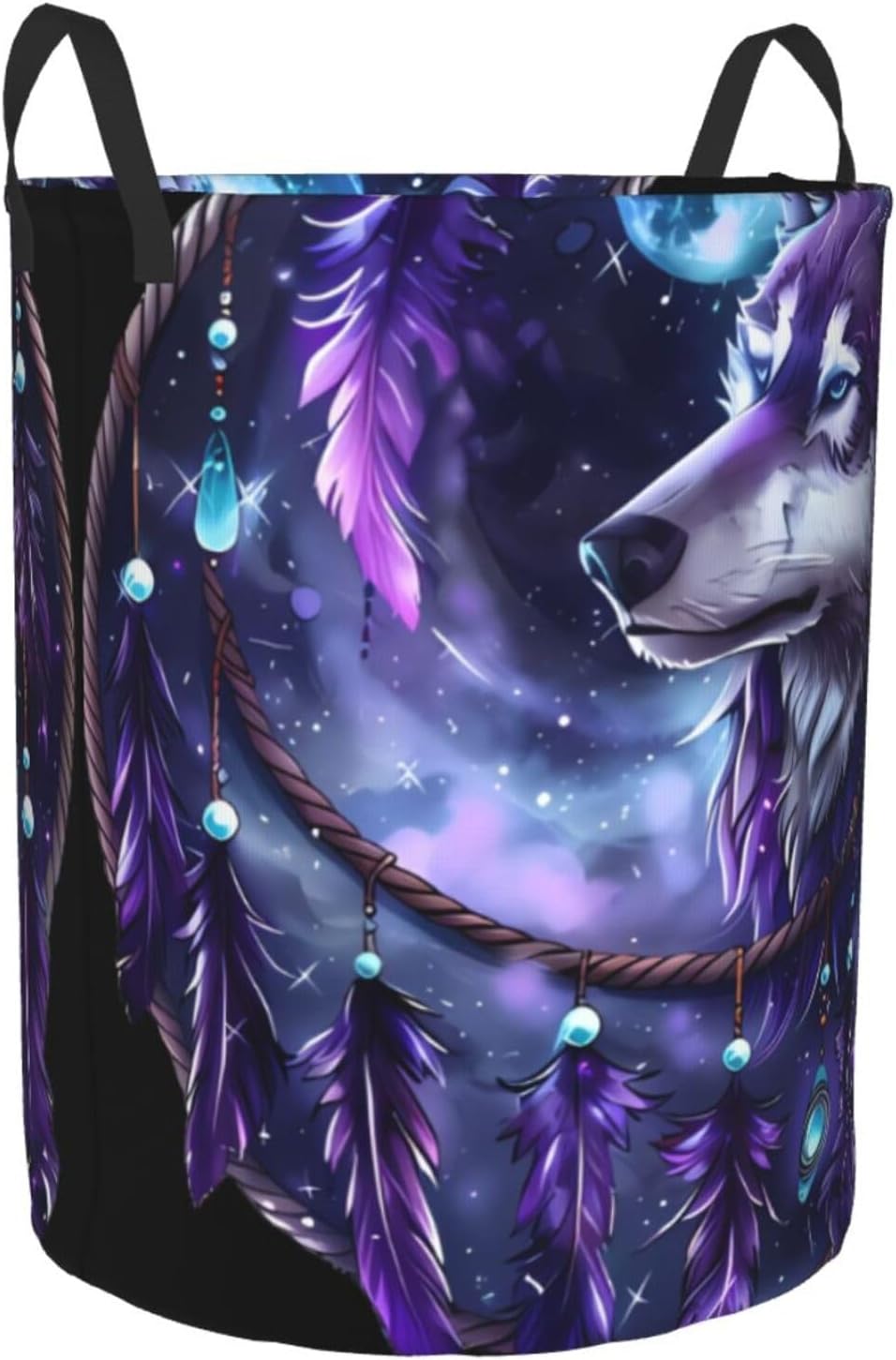 Purple Printed Laundry Basket - view 3