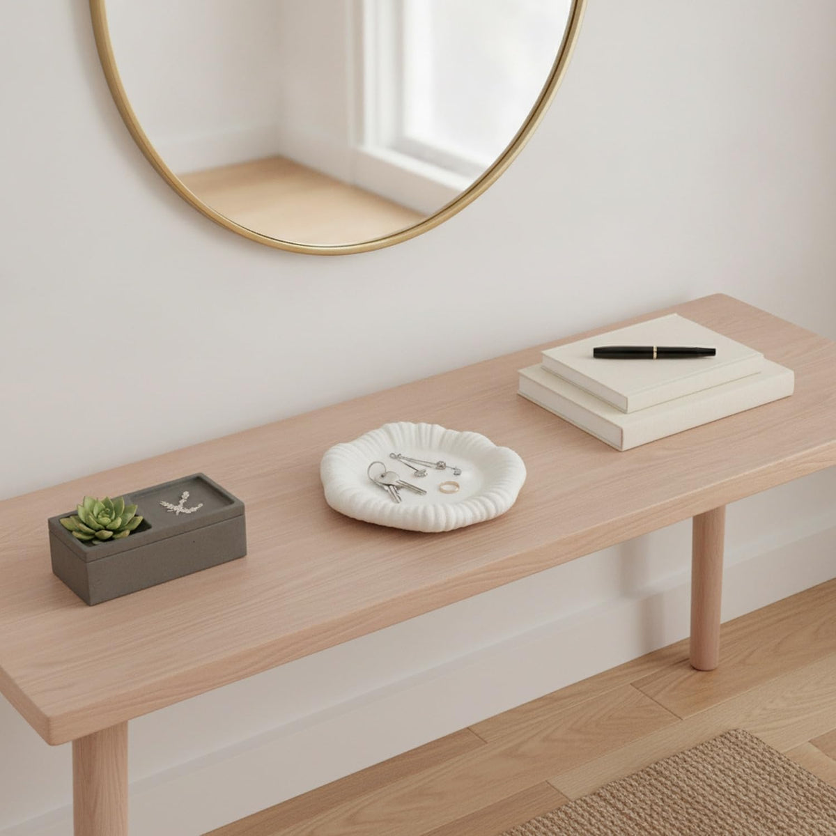 White Ruffled Catchall Dish - view 2