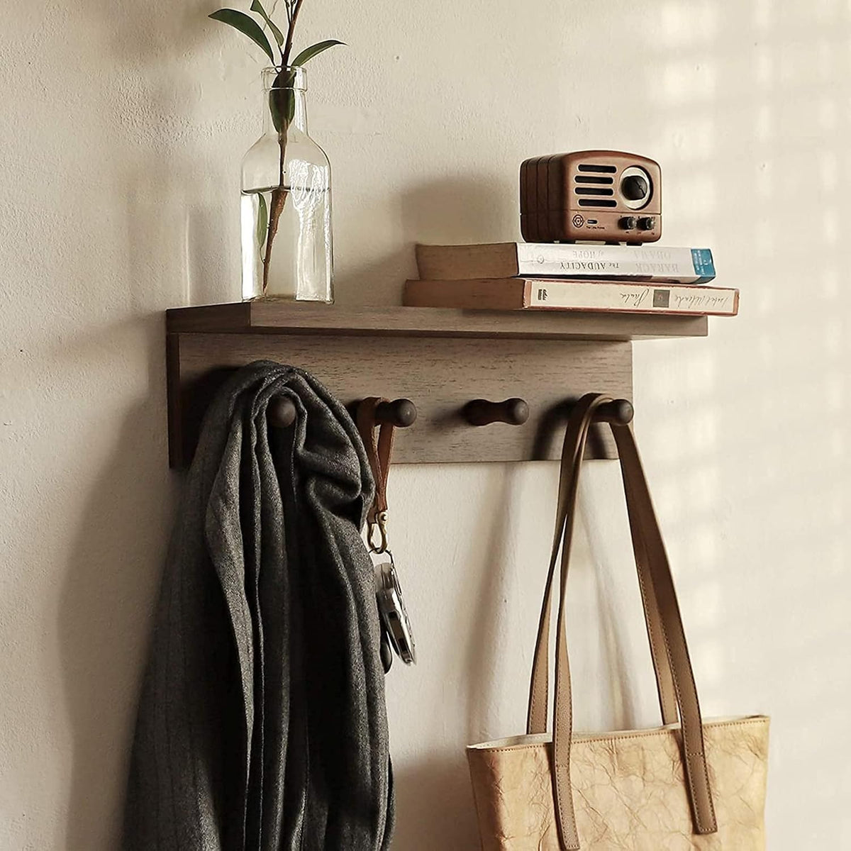 Wooden Folding Wall Hook Rail - view 4