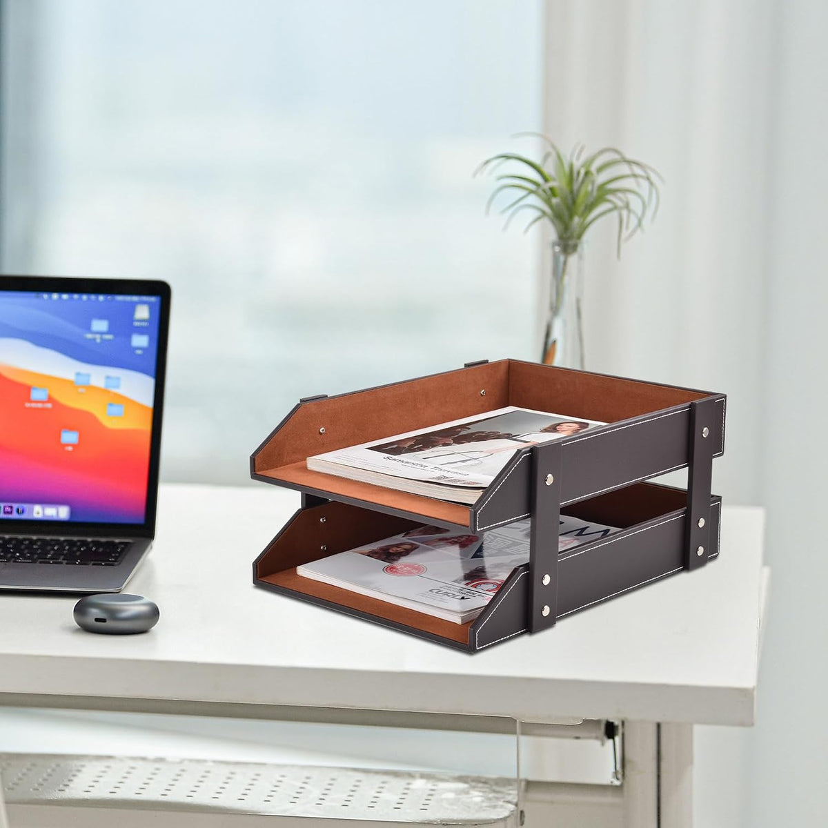 Two-Tier Wooden Letter Tray - view 5