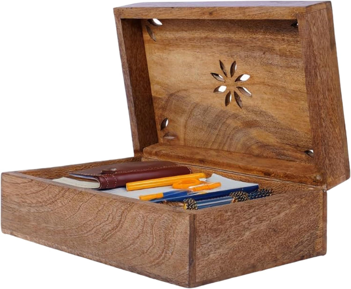 Wooden Pen Storage Box - view 1