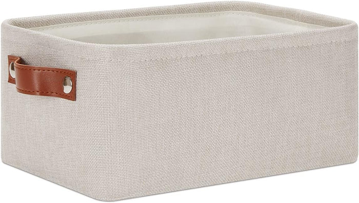Cream Open Fabric Storage Bin