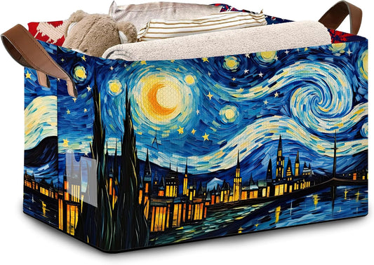 Starry Pattern Fabric Storage Bin - view 1