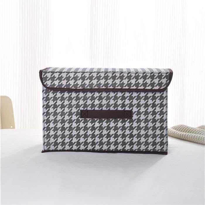 Houndstooth Lidded Storage Box - view 1